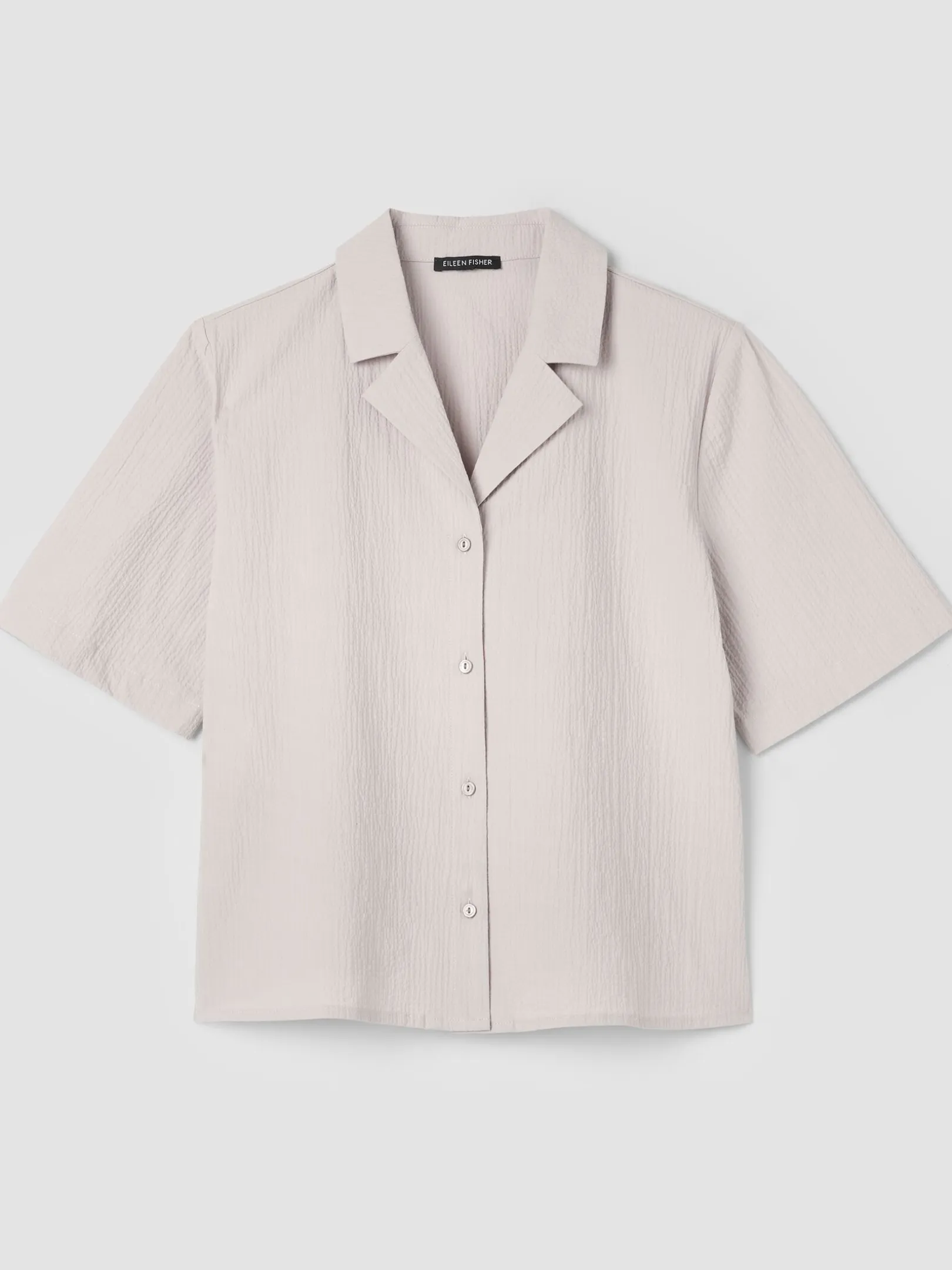 Organic Cotton Pucker Notch Collar Shirt
