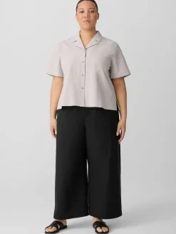 Organic Cotton Pucker Notch Collar Shirt