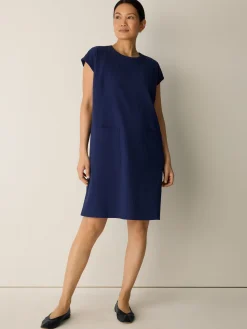 Organic Cotton Pucker Round Neck Dress