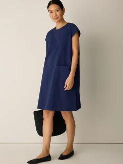 Organic Cotton Pucker Round Neck Dress