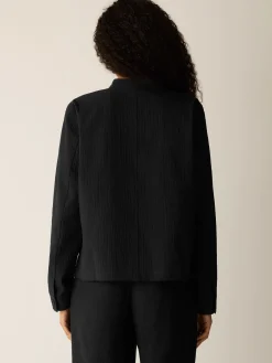 Organic Cotton Pucker Shirt Jacket