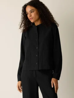 Organic Cotton Pucker Shirt Jacket