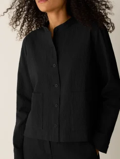 Organic Cotton Pucker Shirt Jacket