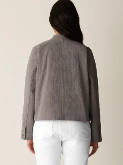 Organic Cotton Pucker Shirt Jacket