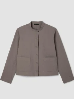 Organic Cotton Pucker Shirt Jacket