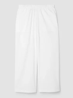 Organic Cotton Pucker Wide-Leg Pant