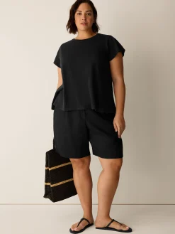 Organic Cotton Slubby Jersey Crew Neck Tee
