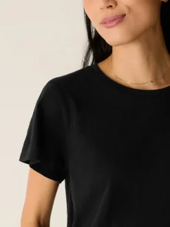 Organic Cotton Slubby Jersey Crew Neck Tee