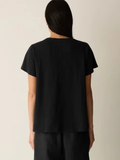 Organic Cotton Slubby Jersey Crew Neck Tee