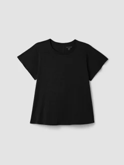 Organic Cotton Slubby Jersey Crew Neck Tee
