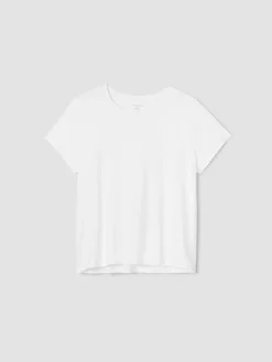 Organic Cotton Slubby Jersey Crew Neck Tee