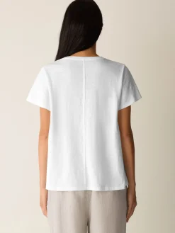 Organic Cotton Slubby Jersey Crew Neck Tee