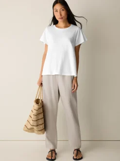 Organic Cotton Slubby Jersey Crew Neck Tee