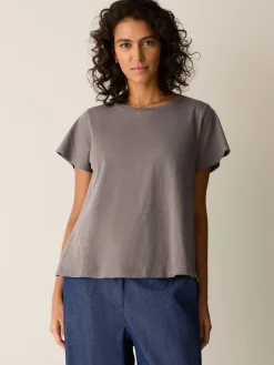 Organic Cotton Slubby Jersey Crew Neck Tee