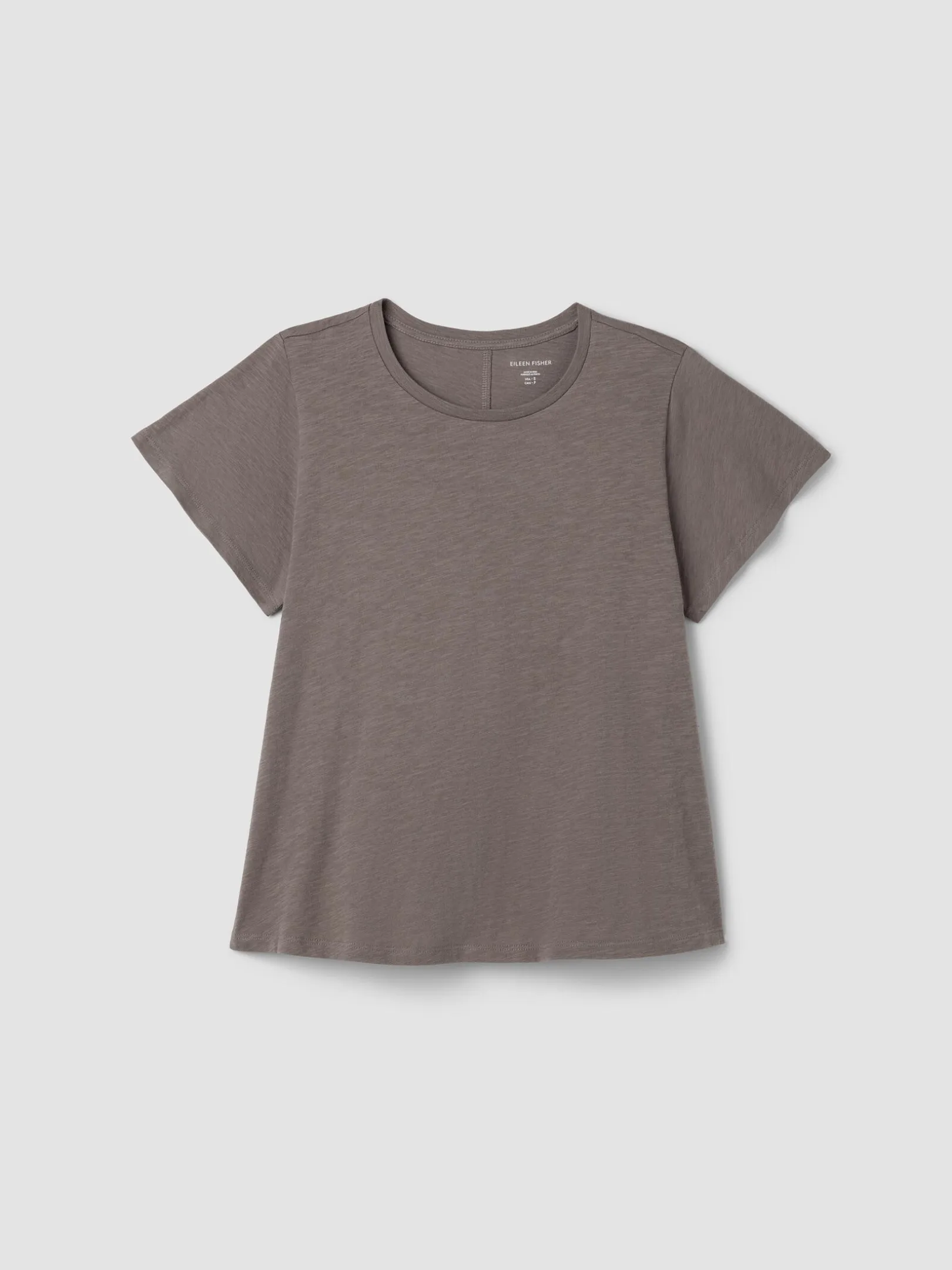 Organic Cotton Slubby Jersey Crew Neck Tee