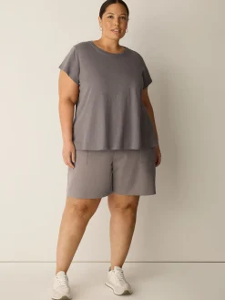 Organic Cotton Slubby Jersey Crew Neck Tee
