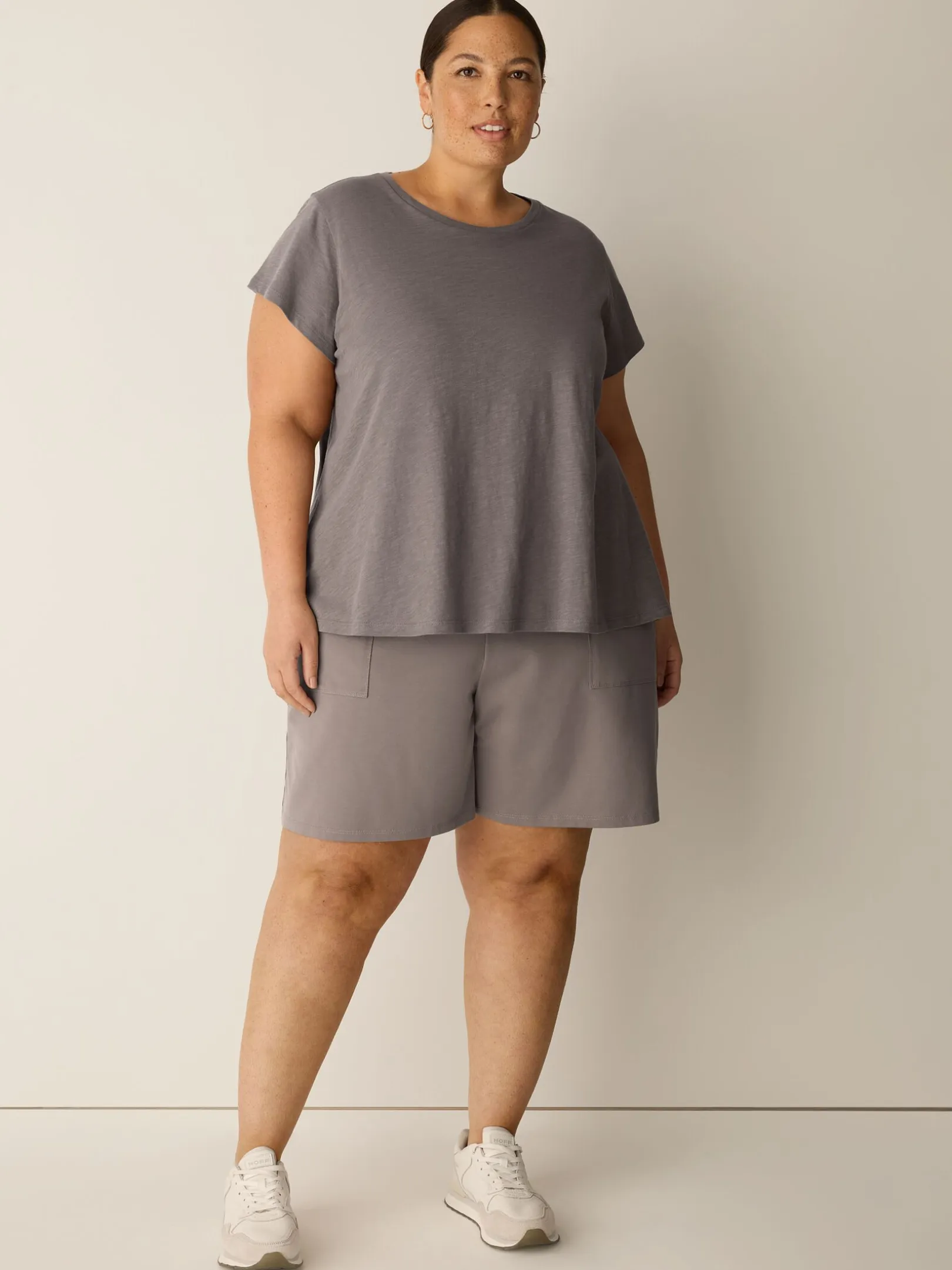 Organic Cotton Slubby Jersey Crew Neck Tee