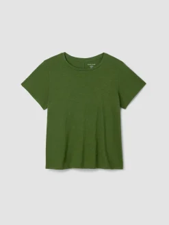 Organic Cotton Slubby Jersey Crew Neck Tee