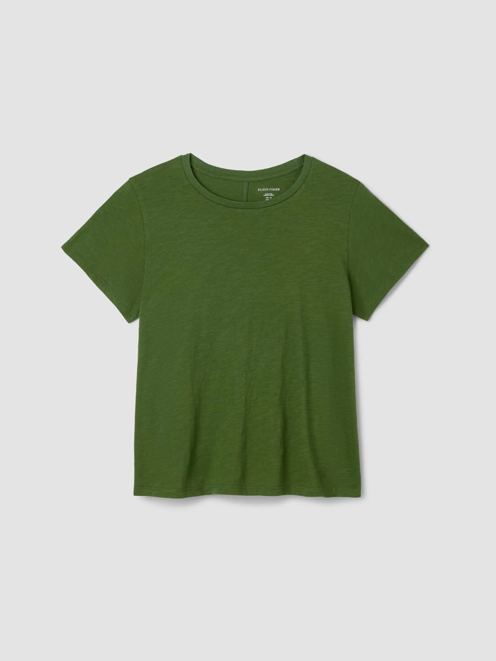 Organic Cotton Slubby Jersey Crew Neck Tee
