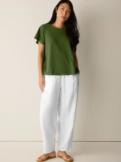 Organic Cotton Slubby Jersey Crew Neck Tee