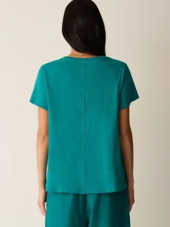 Organic Cotton Slubby Jersey Crew Neck Tee