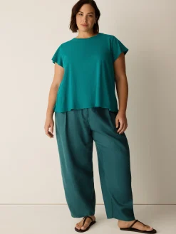 Organic Cotton Slubby Jersey Crew Neck Tee