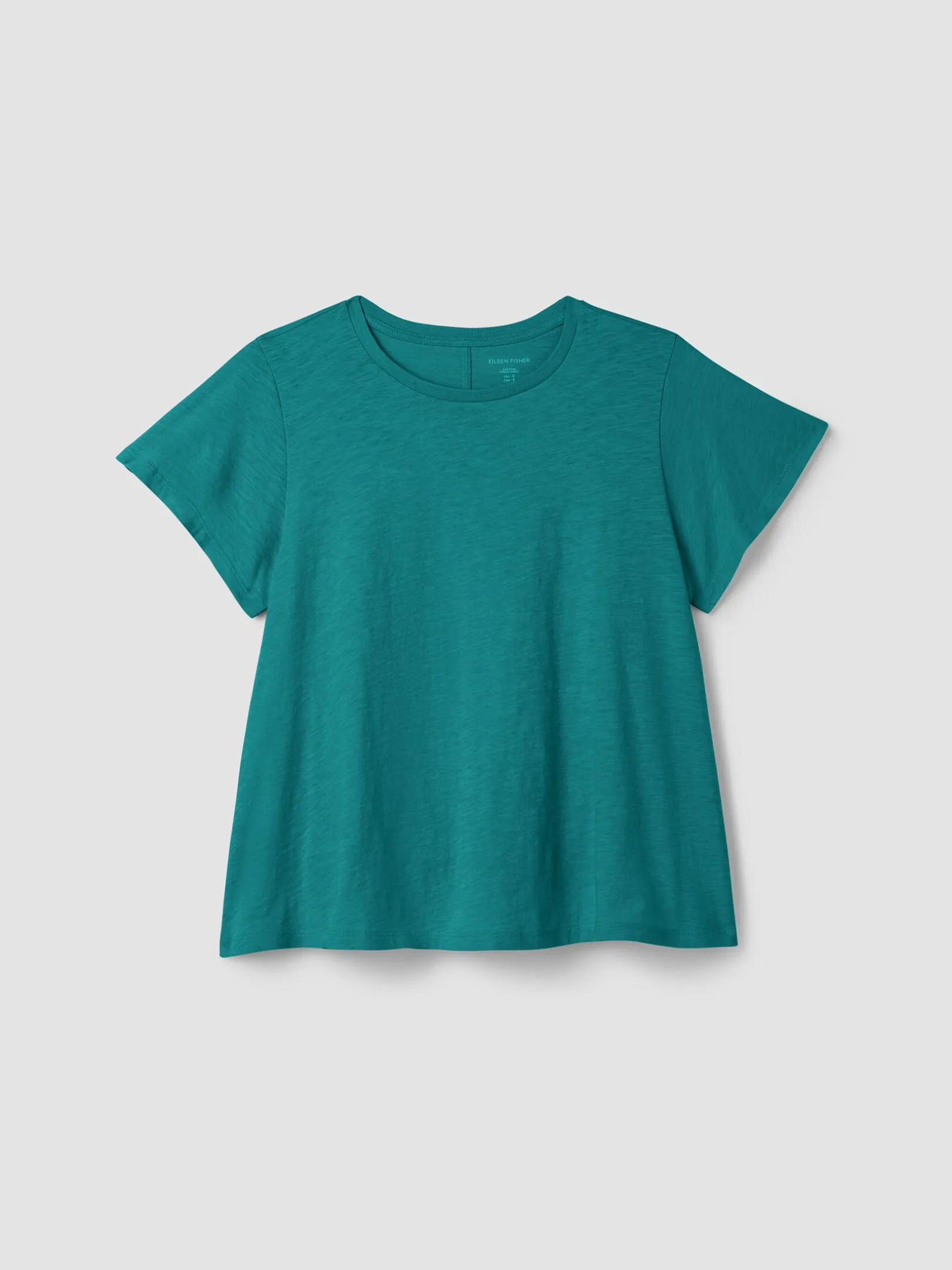 Organic Cotton Slubby Jersey Crew Neck Tee