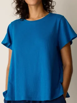 Organic Cotton Slubby Jersey Crew Neck Tee
