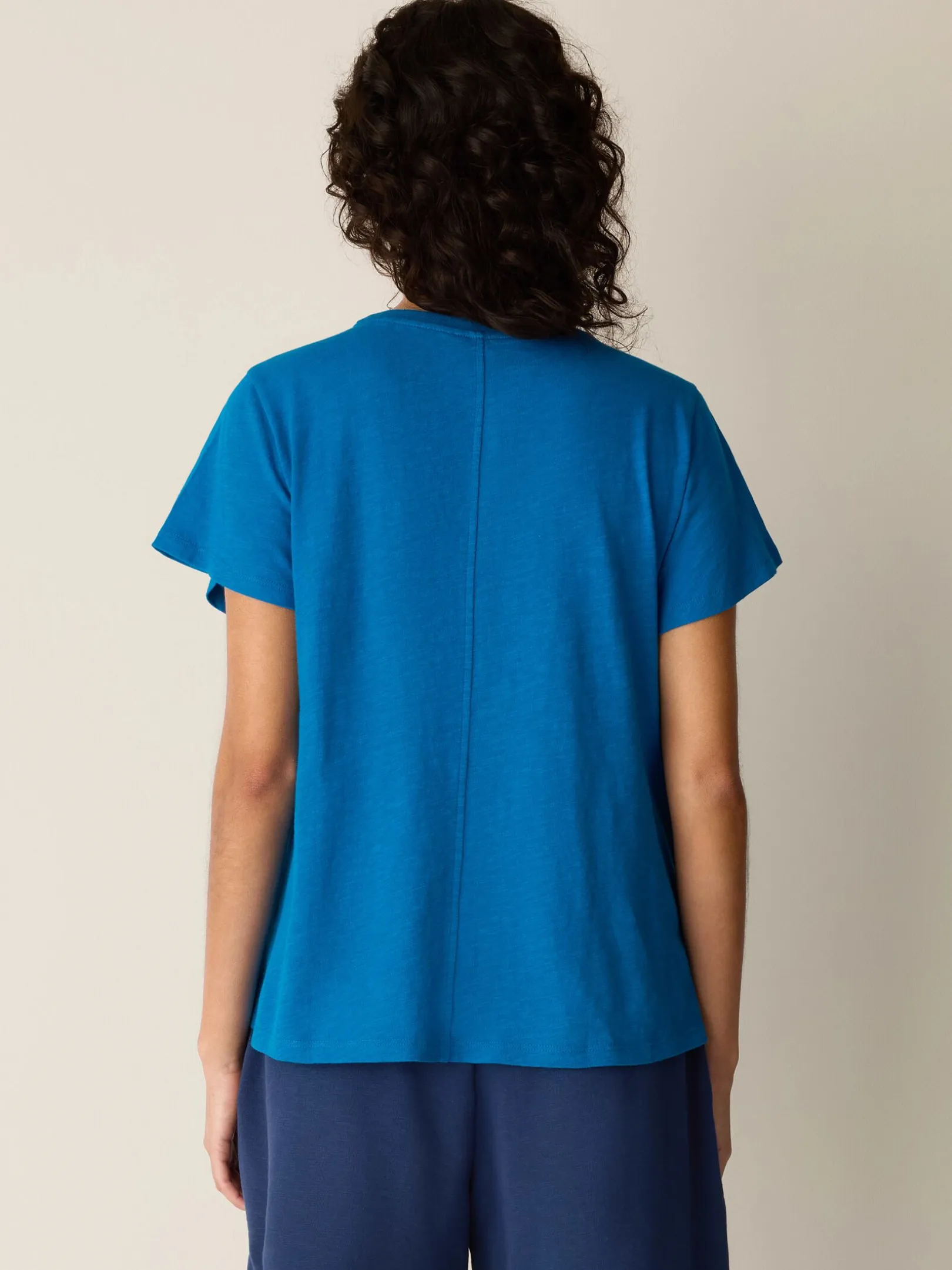 Organic Cotton Slubby Jersey Crew Neck Tee