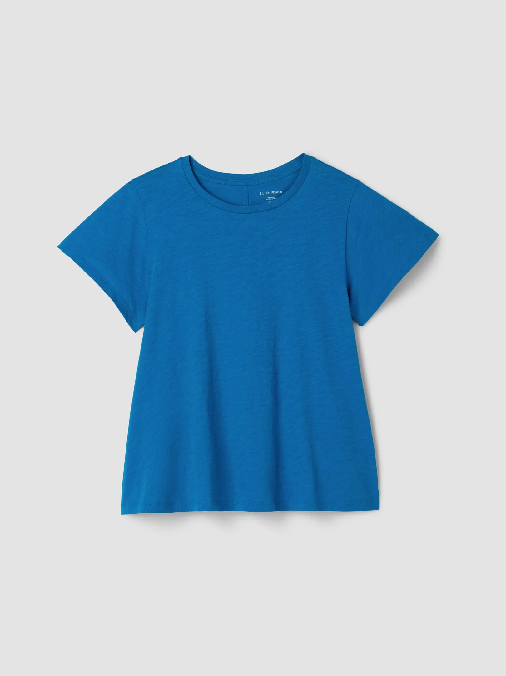Organic Cotton Slubby Jersey Crew Neck Tee