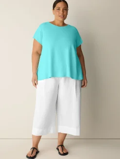 Organic Cotton Slubby Jersey Crew Neck Tee