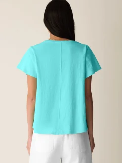 Organic Cotton Slubby Jersey Crew Neck Tee