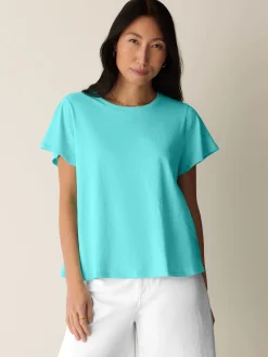 Organic Cotton Slubby Jersey Crew Neck Tee