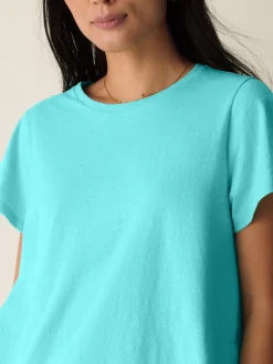 Organic Cotton Slubby Jersey Crew Neck Tee
