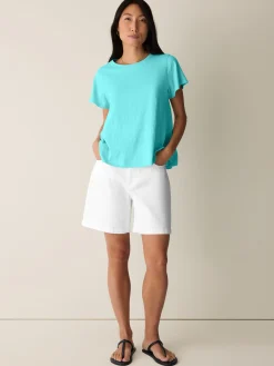 Organic Cotton Slubby Jersey Crew Neck Tee