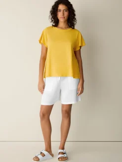 Organic Cotton Slubby Jersey Crew Neck Tee