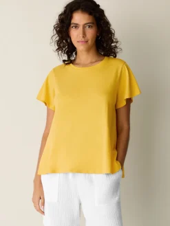 Organic Cotton Slubby Jersey Crew Neck Tee