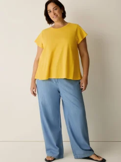 Organic Cotton Slubby Jersey Crew Neck Tee