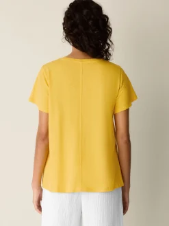 Organic Cotton Slubby Jersey Crew Neck Tee