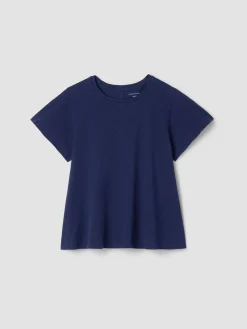 Organic Cotton Slubby Jersey Crew Neck Tee