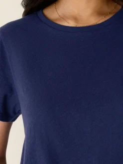 Organic Cotton Slubby Jersey Crew Neck Tee
