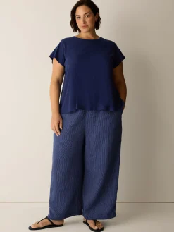Organic Cotton Slubby Jersey Crew Neck Tee