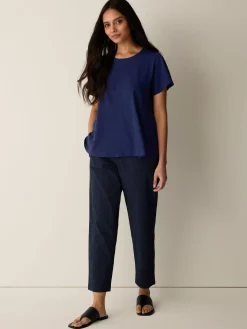 Organic Cotton Slubby Jersey Crew Neck Tee