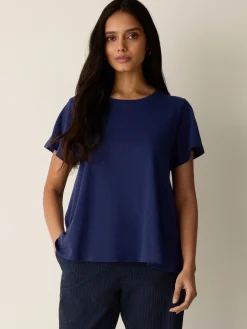 Organic Cotton Slubby Jersey Crew Neck Tee