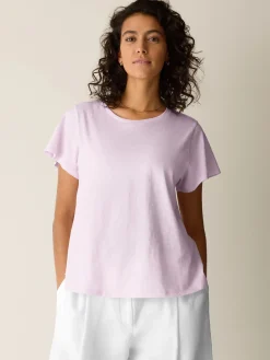 Organic Cotton Slubby Jersey Crew Neck Tee