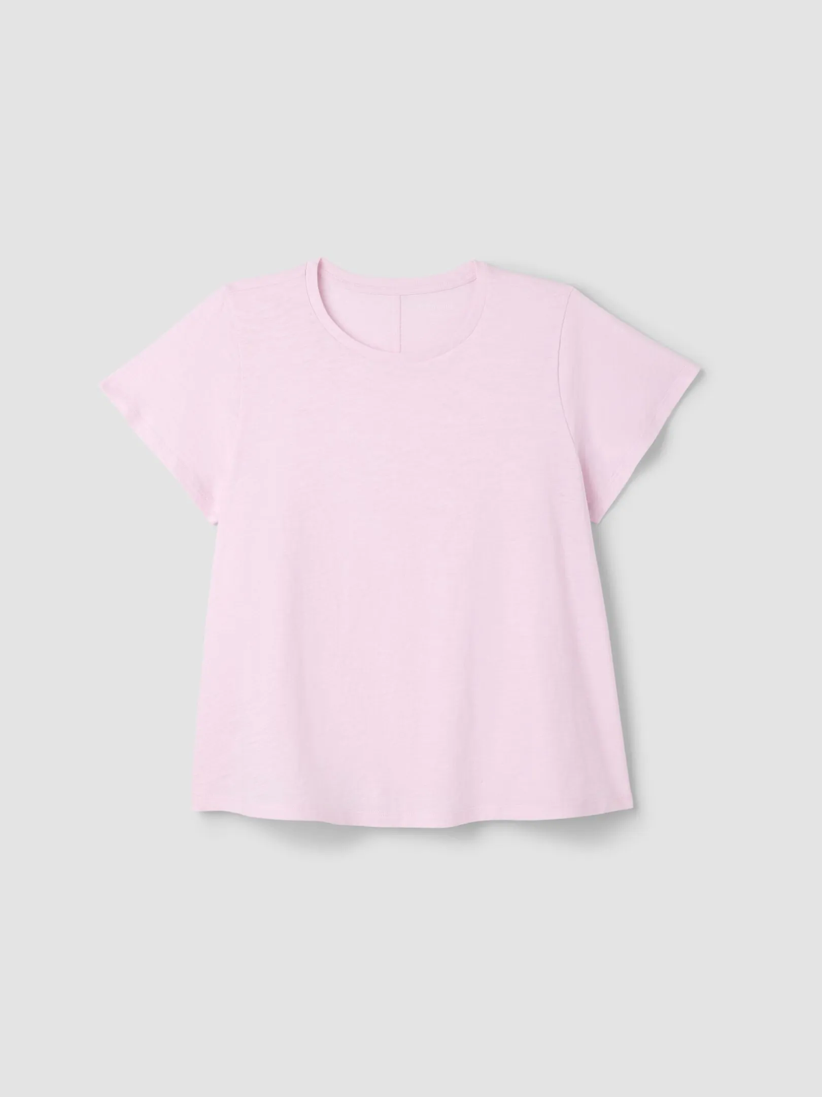 Organic Cotton Slubby Jersey Crew Neck Tee