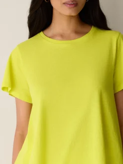 Organic Cotton Slubby Jersey Crew Neck Tee