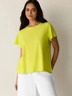 Organic Cotton Slubby Jersey Crew Neck Tee