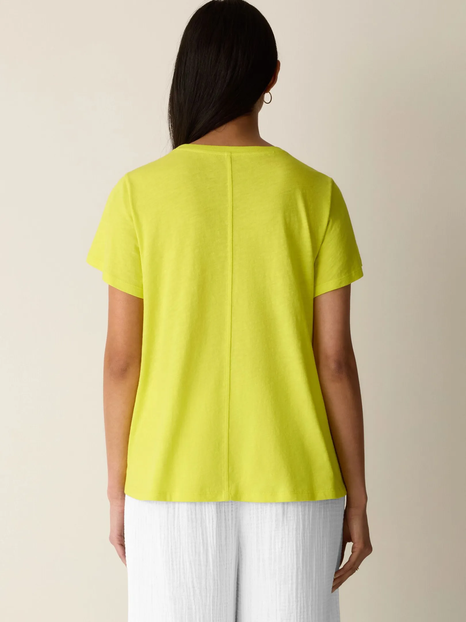 Organic Cotton Slubby Jersey Crew Neck Tee