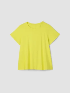 Organic Cotton Slubby Jersey Crew Neck Tee